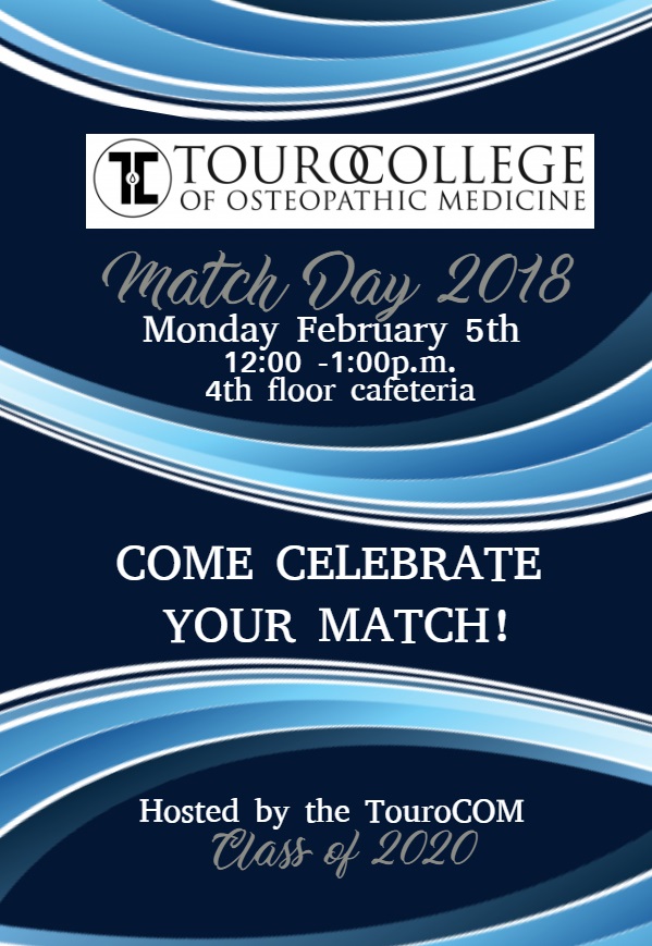 AOA Match Day Celebration Touro College of Osteopathic Medicine