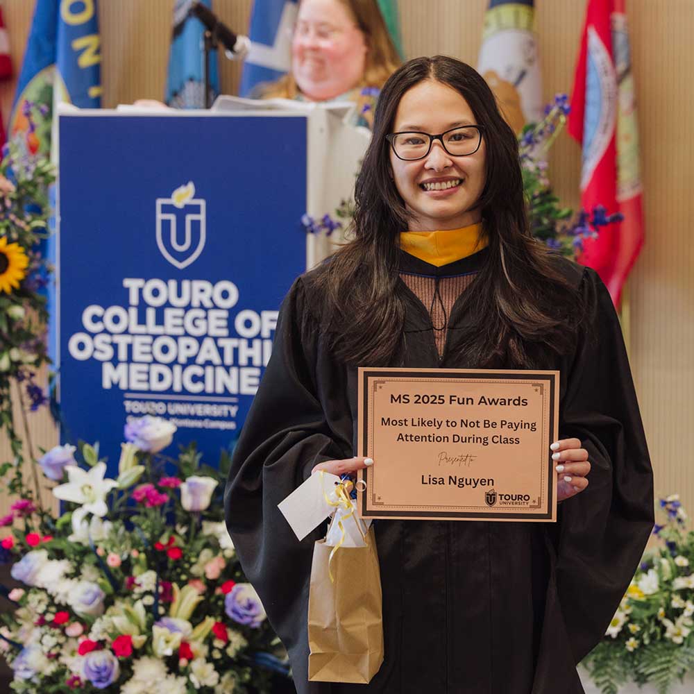 Montana MS student smiling at awards ceremony