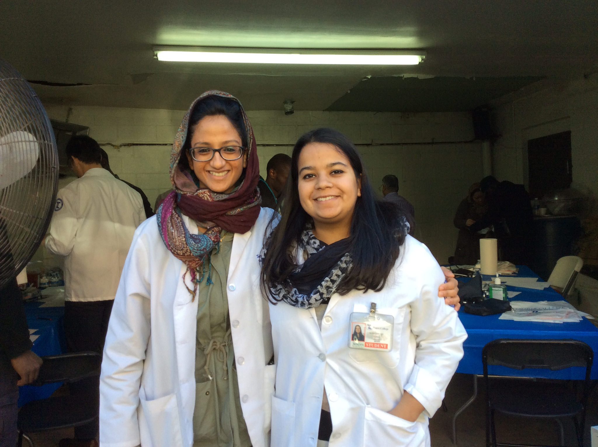 Smruti Desai and Tania Maheshwari, co-organizers of the health fair at the Murid Islamic Community in America mosque. 