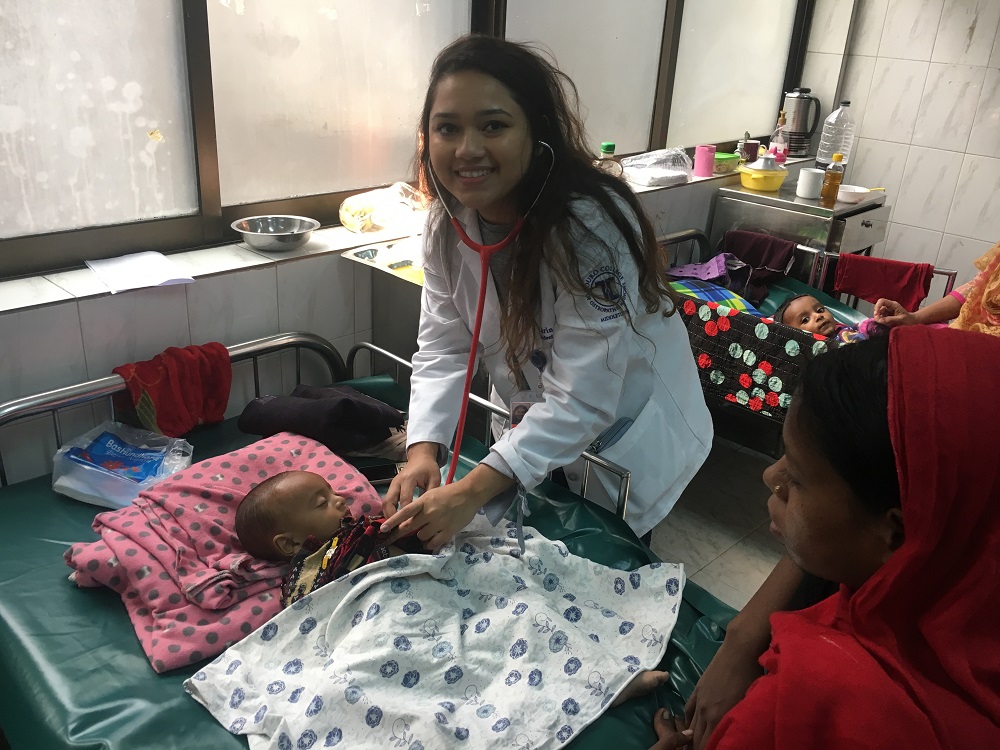 OMS I Jarin Prasa spent her winter vacation volunteering in the pediatric ward of the International Center for Diarrheal Disease Research, Bangladesh.