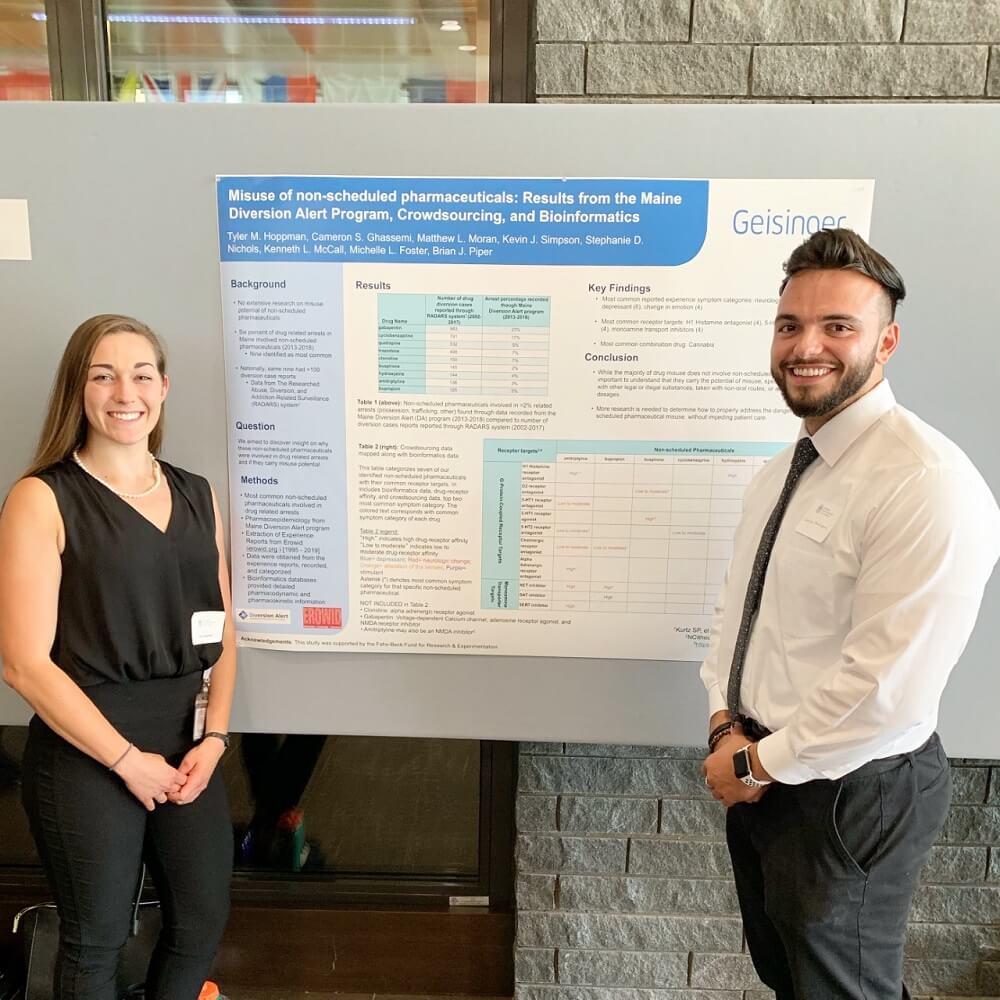 Cameron Ghassemi and his research partner, Tyler Hoopman, a second-year student at Geisinger Commonwealth School of Medicine, examined whether the misuse of legal pharmaceuticals leads to arrests. 