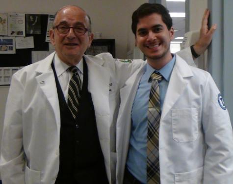 Dr. Stern (left) with student advisee, Chaim Poper.\n