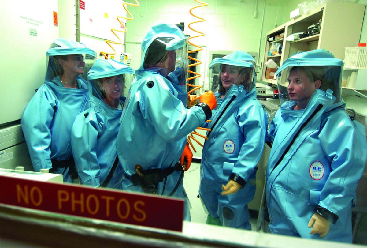 Professor Kathleen DiCaprio, second from left