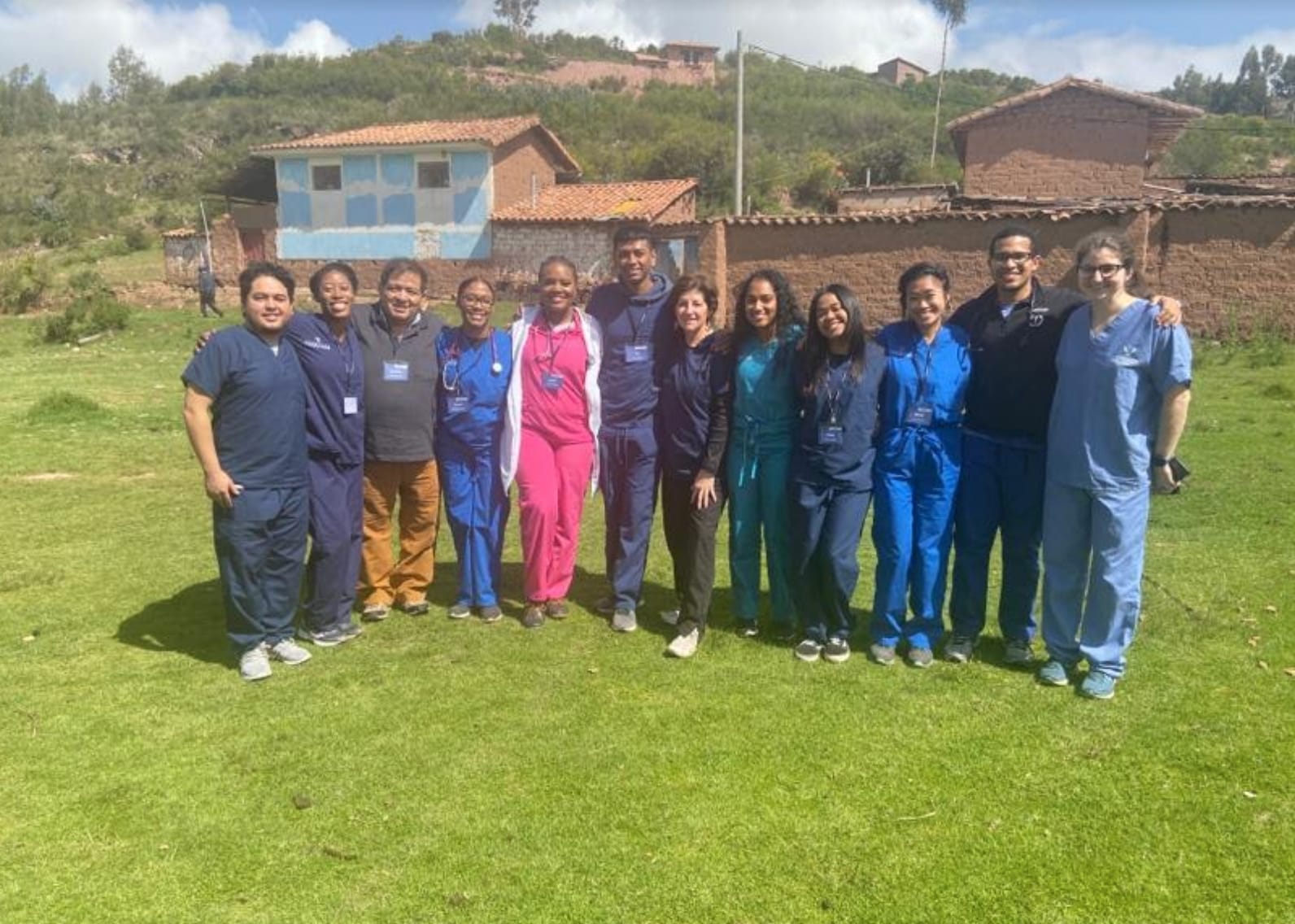 TouroCOM Harlem students with faculty in Peru on global medical mission.