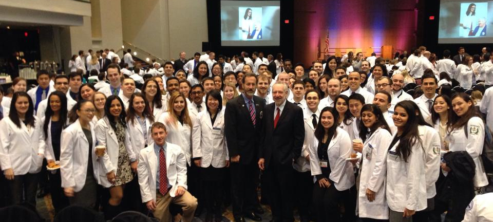 TouroCOM students and faculty members at the Washington Convention Center. 