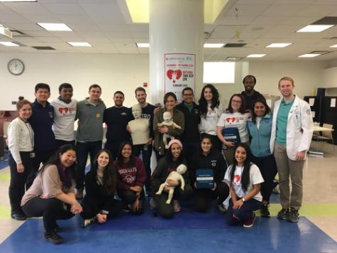 TouroCOM students who received and gave compressions only CPR training